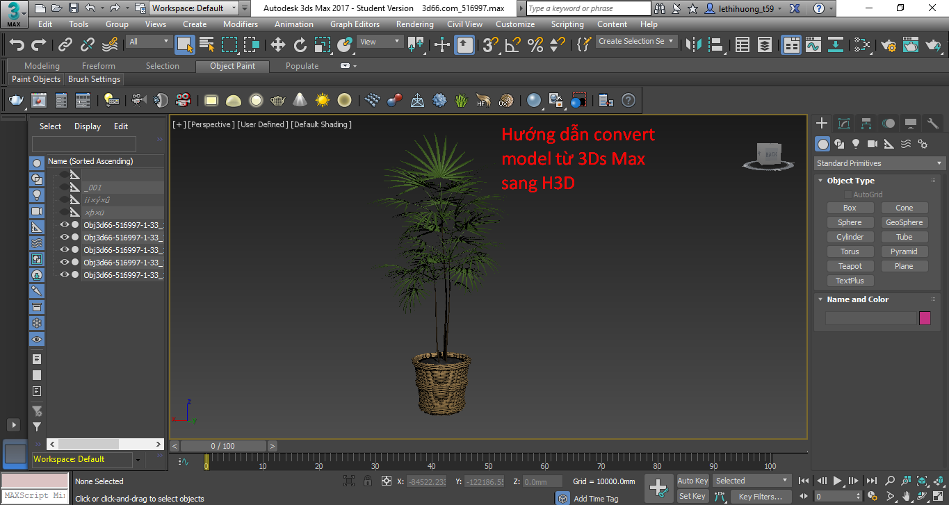 Sử dụng tool convert model từ 3Ds Max sang H3D